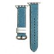 Blue denim contrasting leather smart watch strap