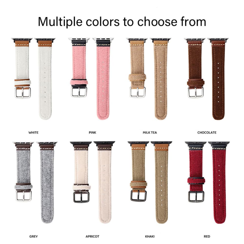 Cashmere Maillard Color Solid Color Simple Leather Strap