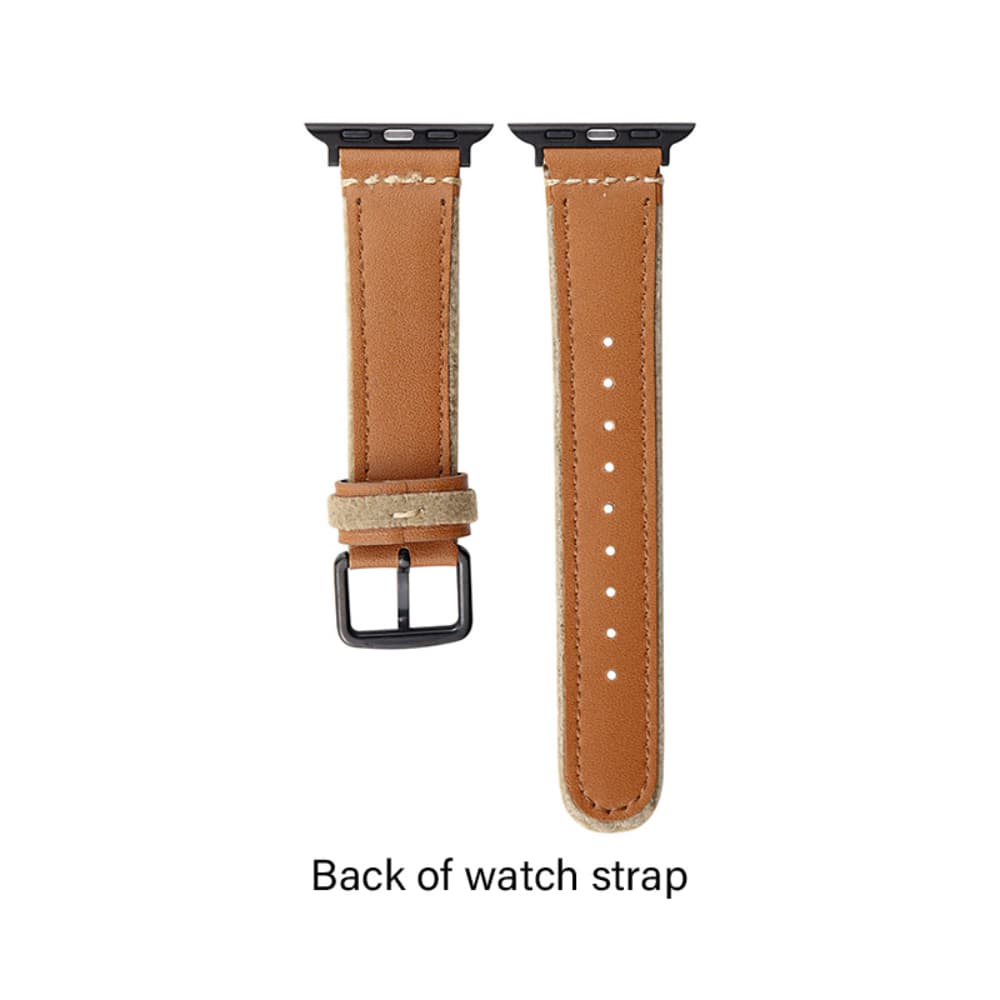 Cashmere Maillard Color Solid Color Simple Leather Strap