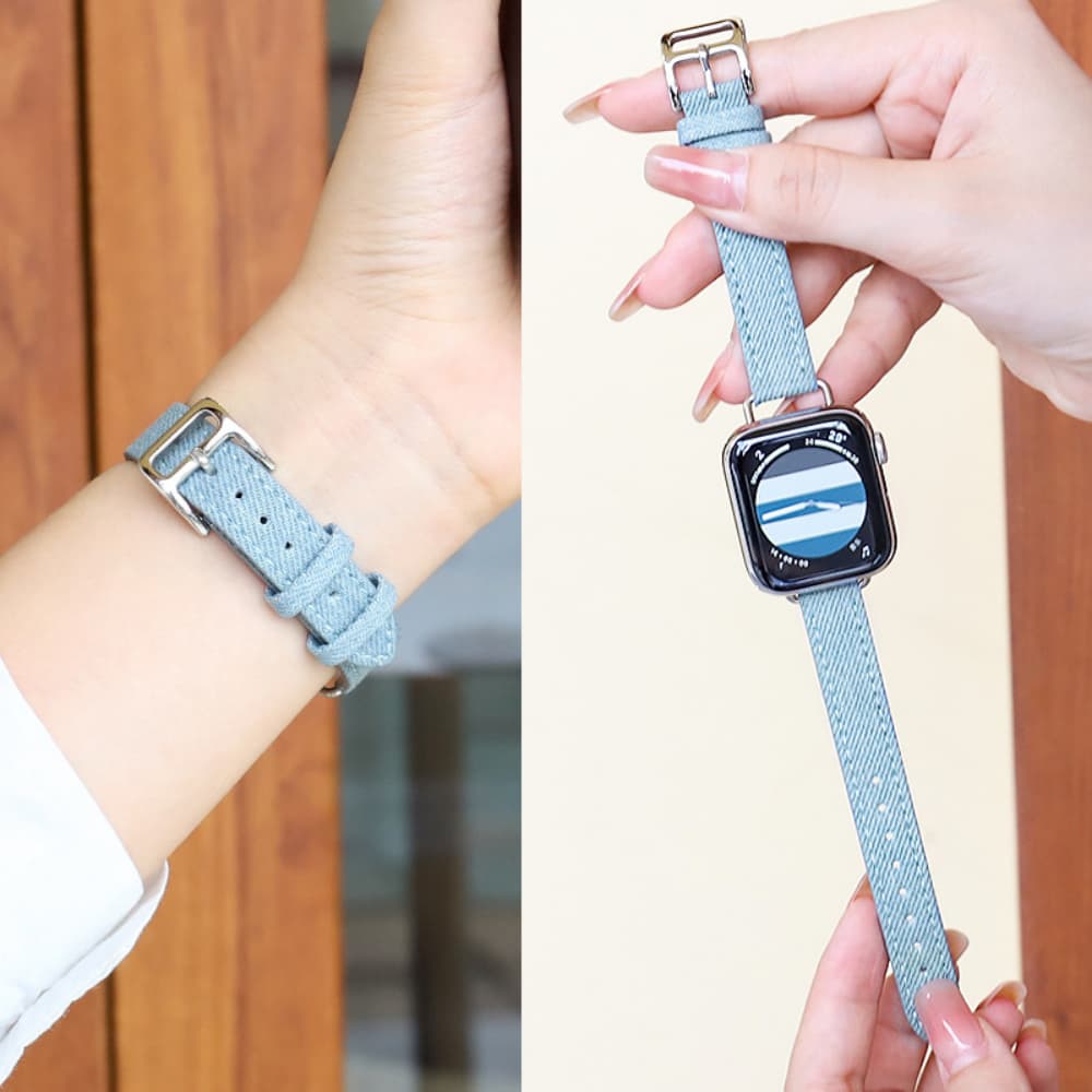 Denim Narrow Creative Connector Simple Watch Strap