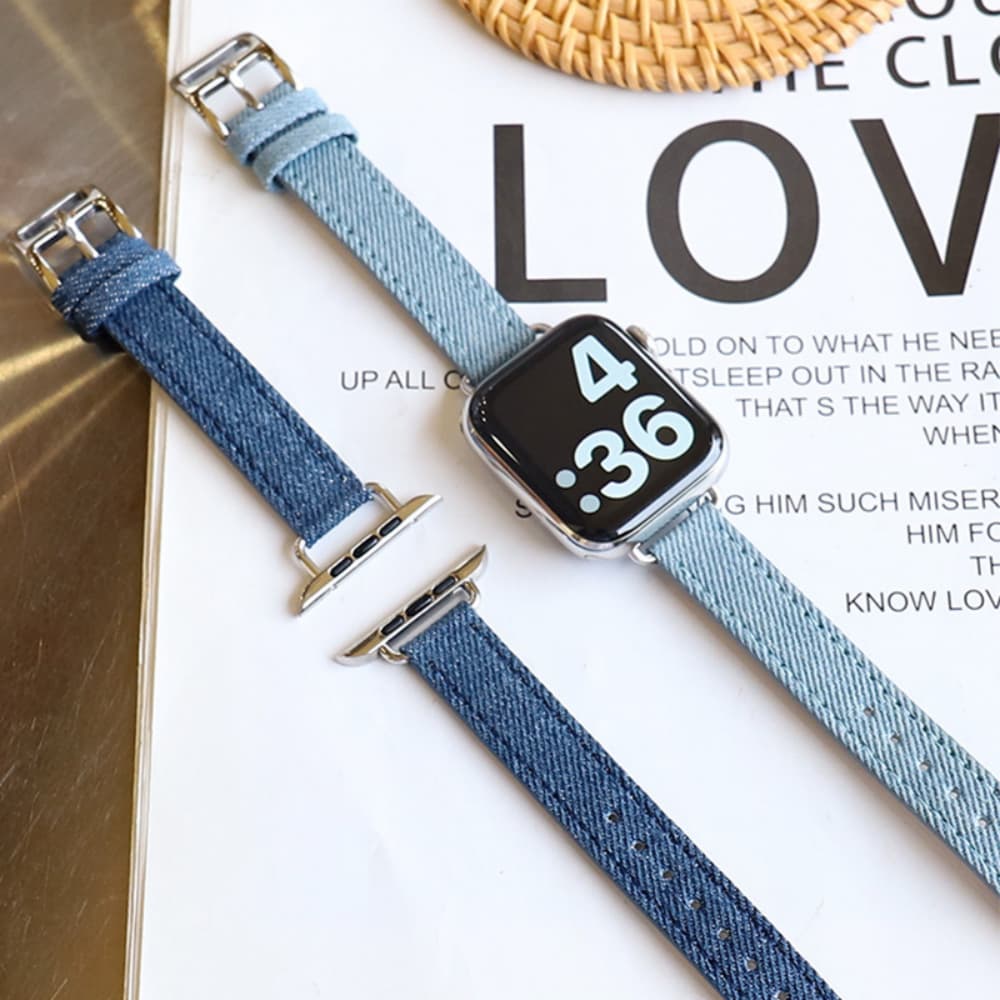 Denim Narrow Creative Connector Simple Watch Strap