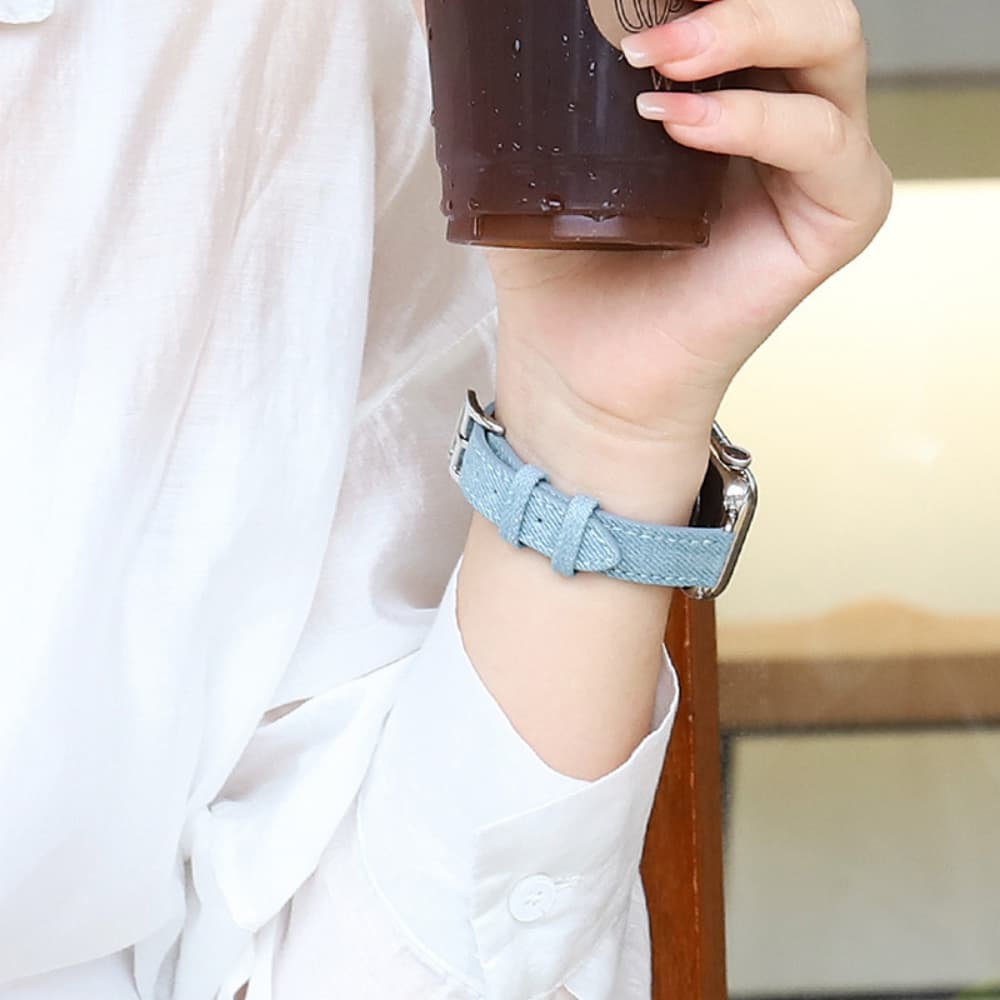 Denim Narrow Creative Connector Simple Watch Strap