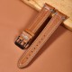 New solid color leather colored stitched watch strap