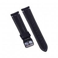 New solid color leather colored stitched watch strap