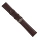 Dark brown leather with white stitching watch strap