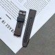Silicone leather black buckle business watch strap