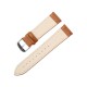 Plain weave needle buckle solid color leather minimalist watch strap