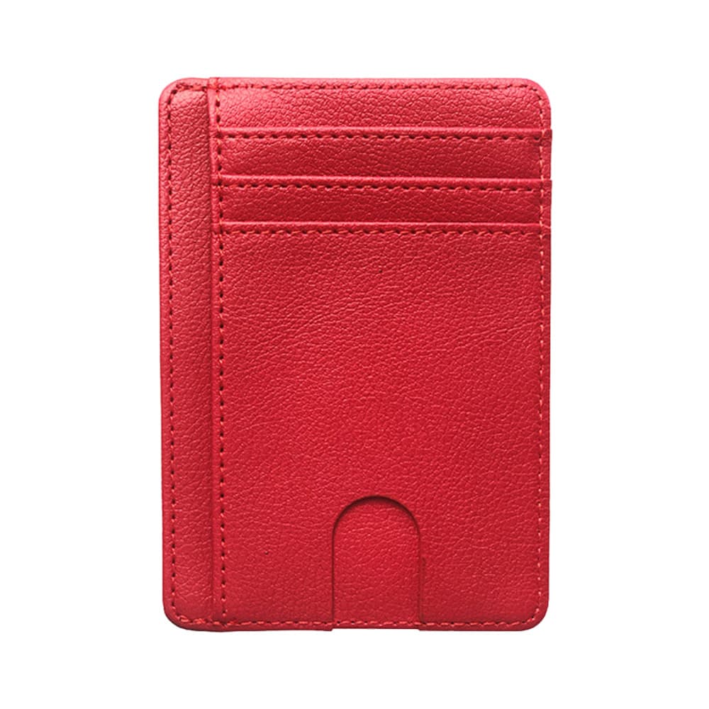 Multi-card slot artificial leather thin and light display window card holder