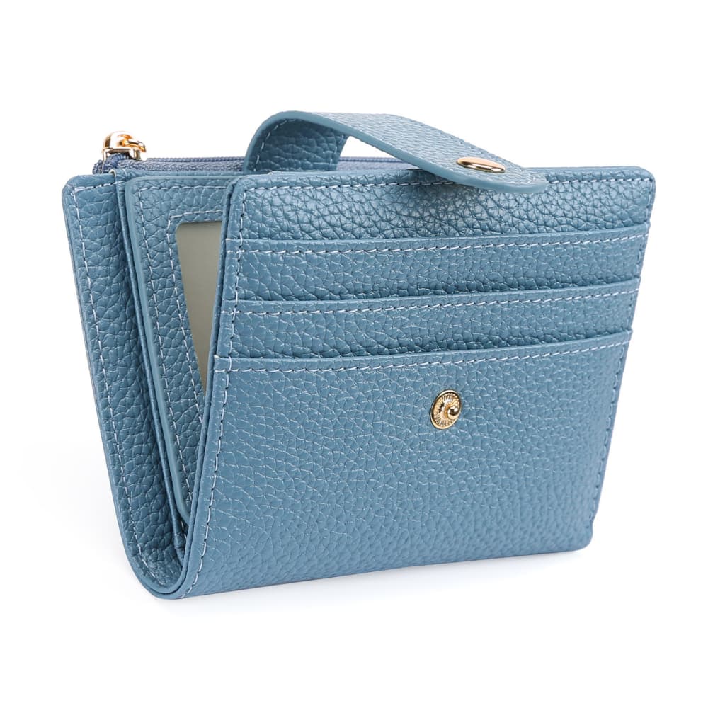 Folding wallet with multiple card slots, made of artificial leather card holder