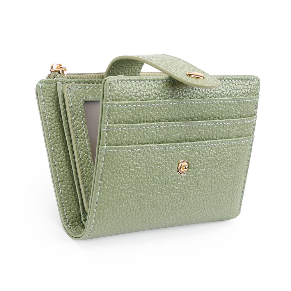 Folding wallet with multiple card slots, made of artificial leather card holder