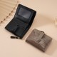 Crocodile Pattern Side Zipper Wallet Style Artificial Leather Card Bag