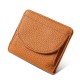 Folding solid color artificial leather card bag with loose change coin bag