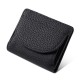Folding solid color artificial leather card bag with loose change coin bag