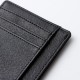 Portable ultra-thin multi slot solid color leather card bag