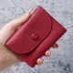 Litchi pattern simple solid color leather flip card bag