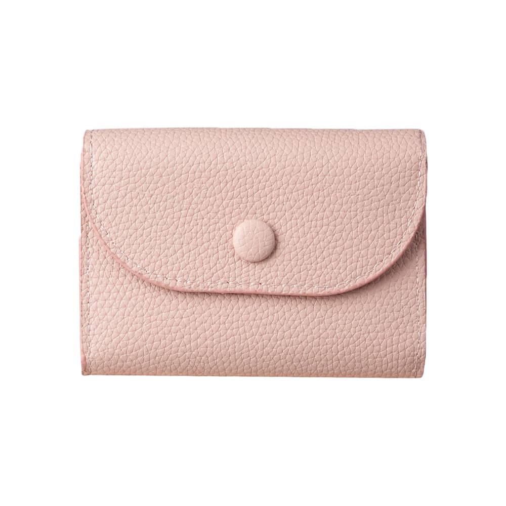 Litchi pattern simple solid color leather flip card bag