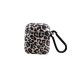 Black leopard print soft silicone buckle headphone case