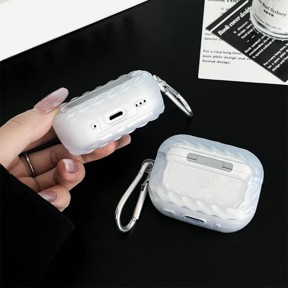 Fried Dough Twists shape frame transparent fall proof headphone case