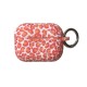 Pink leopard print soft silicone buckle headphone case