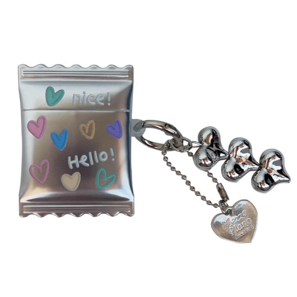 Electroplated colored heart-shaped candy packaging shape headphone case
