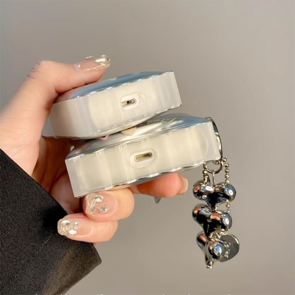 Electroplated colored heart-shaped candy packaging shape headphone case