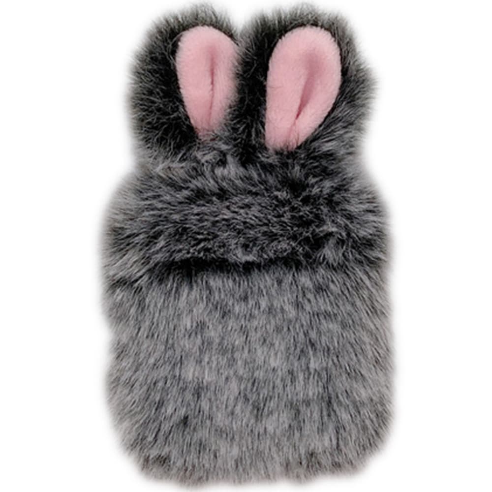 Cute plush rabbit ear winter anti drop earphone case