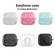 Vertical shell shaped buckle transparent headphone case