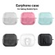 Vertical shell shaped buckle transparent headphone case