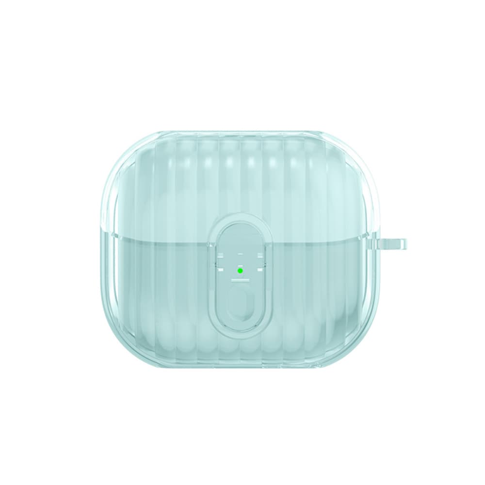 Vertical shell shaped buckle transparent headphone case