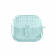 Vertical shell shaped buckle transparent headphone case