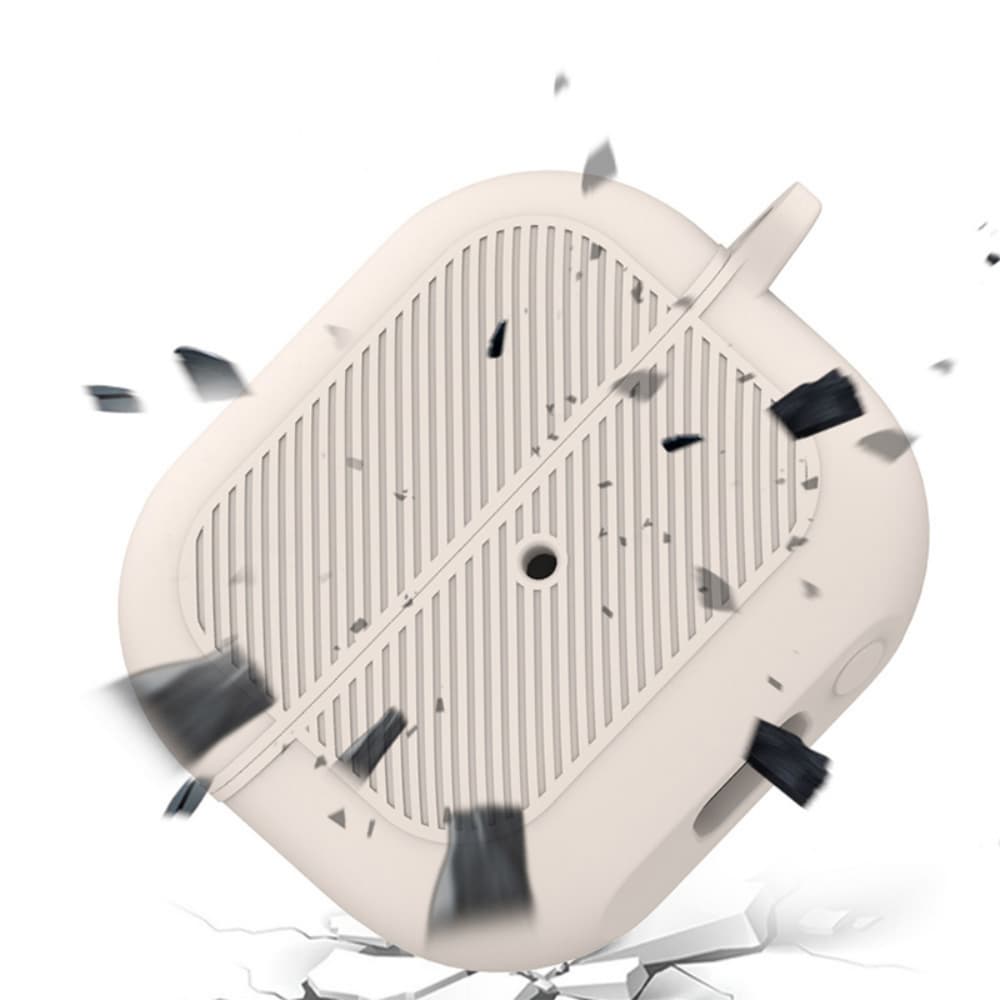 Solid color soft silicone anti slip buckle headphone case with diagonal pattern