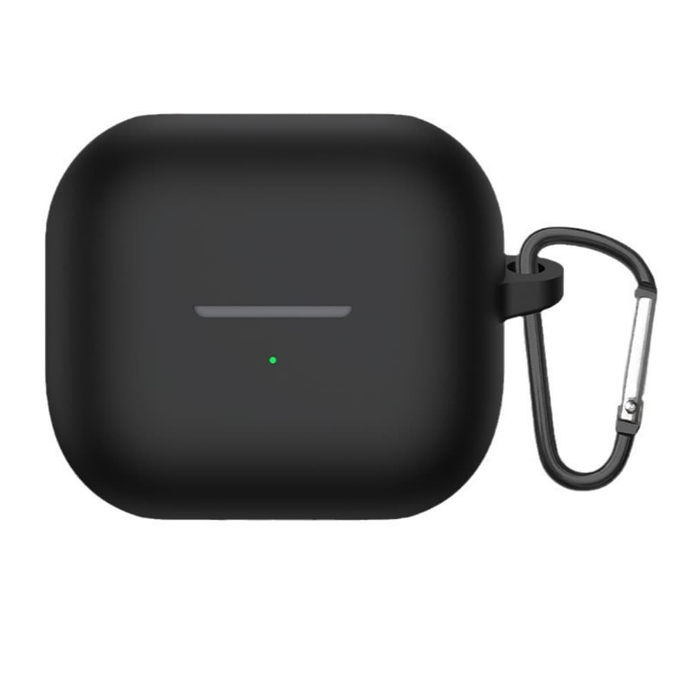 Solid color soft silicone anti slip & anti drop buckle headphone case