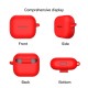 Solid color soft silicone anti slip & anti drop buckle headphone case