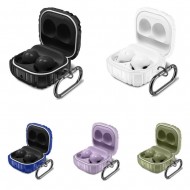 Shell shaped solid color TPU anti drop portable buckle headphone case