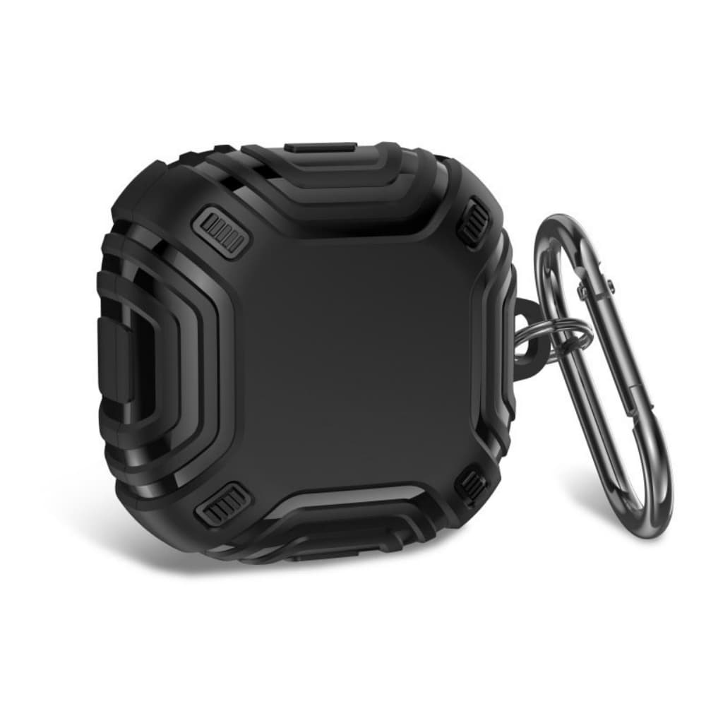 Shell shaped solid color TPU anti drop portable buckle headphone case