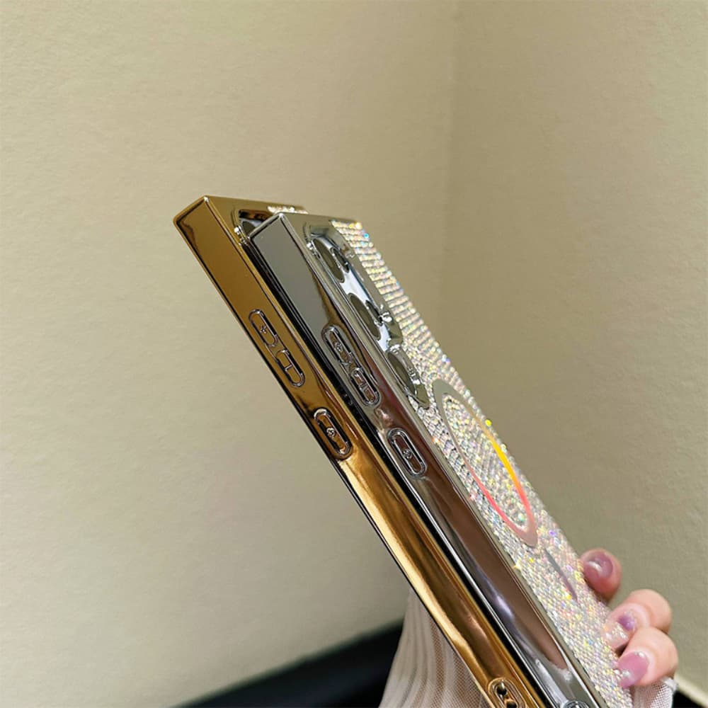 Flash Diamond Magnetic Plating Phone Case