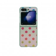 Cute colored polka dot heart-shaped pattern folding phone case