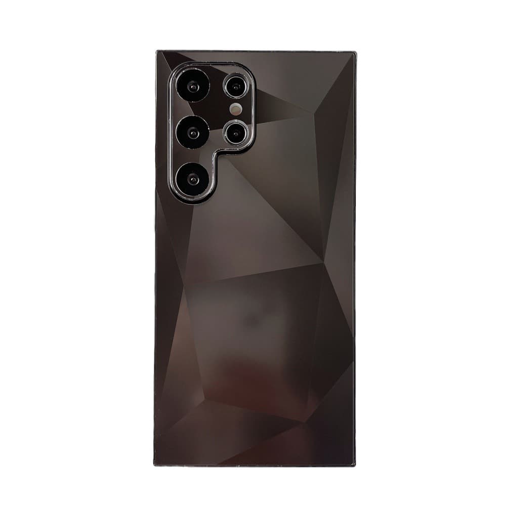 Three dimensional irregular diamond patterned acrylic phone case