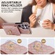 Organ style card bag hanging rope crossbody ring buckle leather phone case