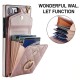 Organ style card bag hanging rope crossbody ring buckle leather phone case