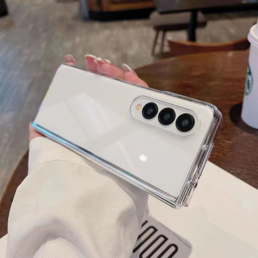 Transparent half pack PC material folding phone case