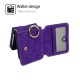 Multi slot flip style card bag with ring buckle and foldable phone case