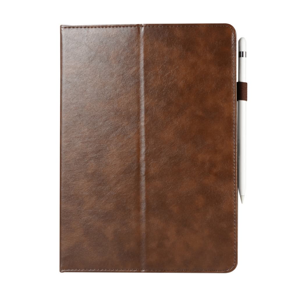 Flip style solid color artificial leather tablet protective cover pen slot