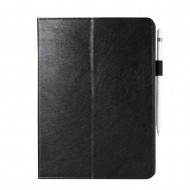 Flip style solid color artificial leather tablet protective cover pen slot