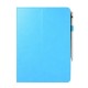 Flip style solid color artificial leather tablet protective cover pen slot