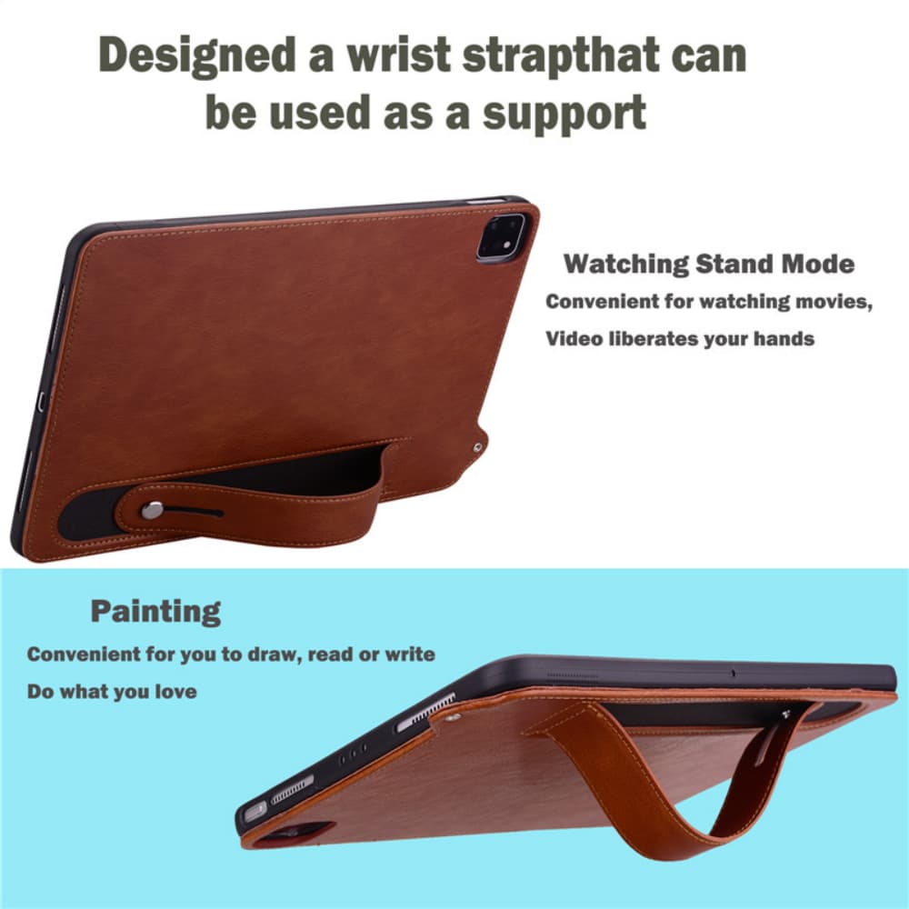 Wristband style solid color artificial leather flat anti fall protective cover