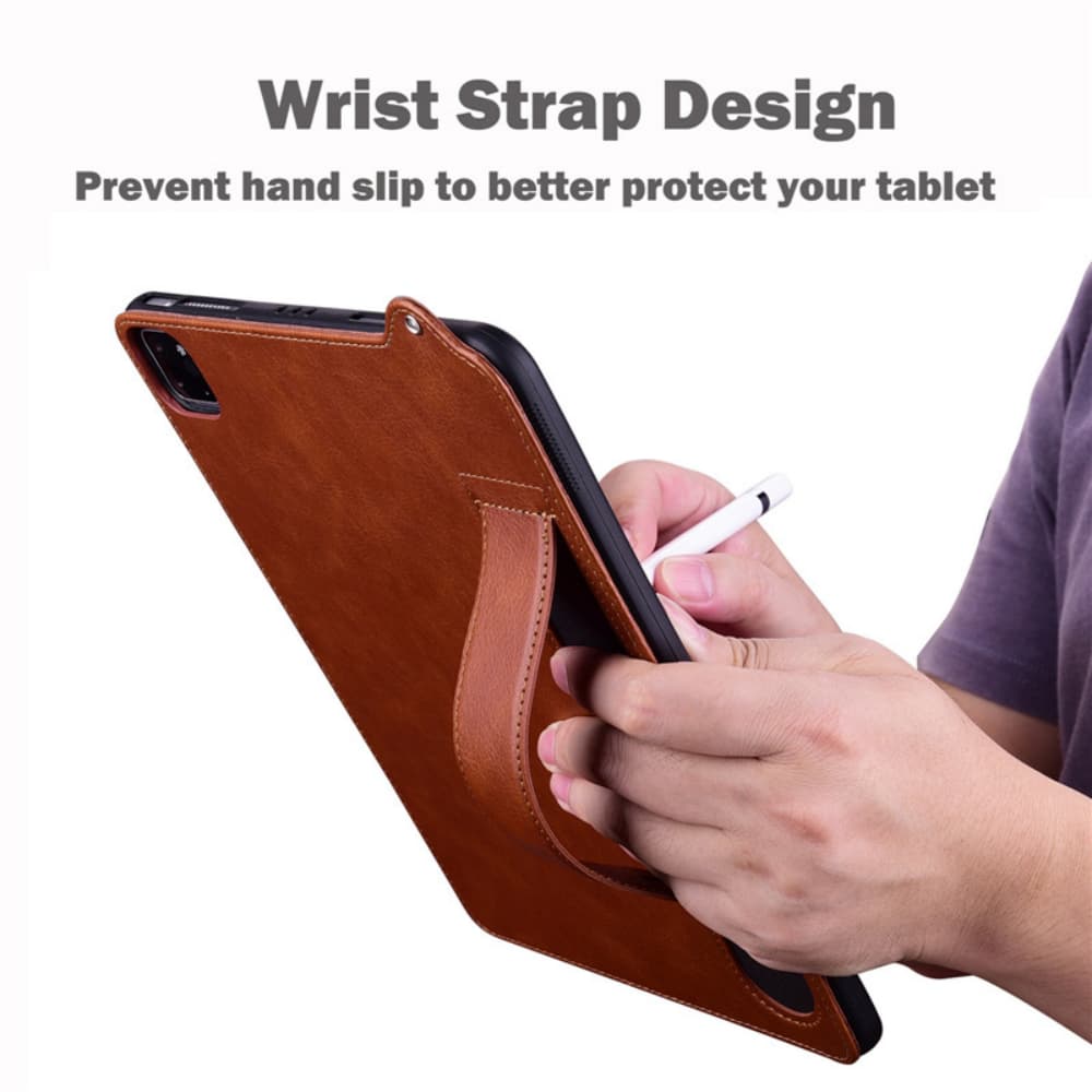 Wristband style solid color artificial leather flat anti fall protective cover
