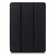 Three fold solid color artificial leather tablet anti fall protective cover