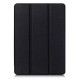 Three fold solid color artificial leather tablet anti fall protective cover