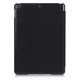 Three fold solid color artificial leather tablet anti fall protective cover